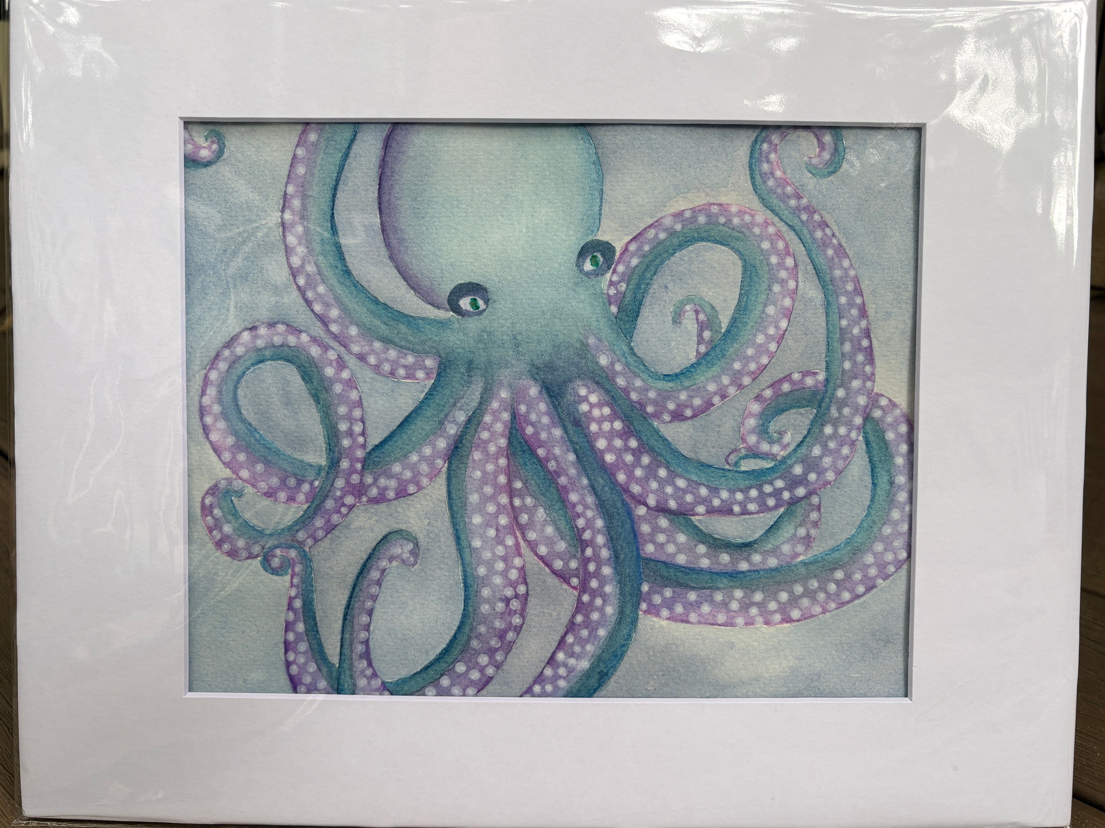 Ocean Whimsy- Original Watercolor matted to 11x14