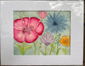 Meadow Blooms- Original Watercolor matted to 11x14